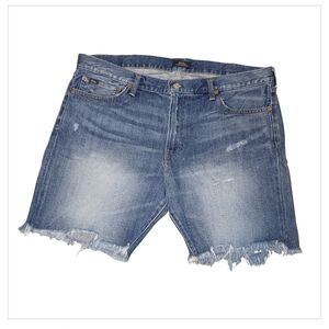 Polo Ralph Lauren 40 Distressed Cutoff Denim Shorts Raw Hem Streetwear